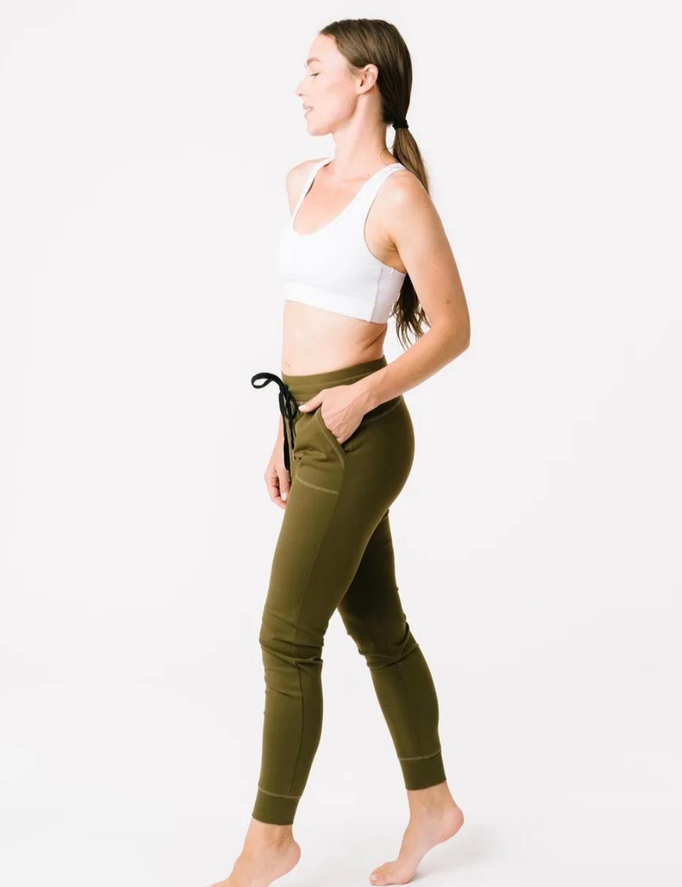 Zyia Unwind Olive Joggers -Medium