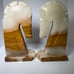 Onyx Marble Horse Head or Chess Piece Book Ends