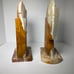 Onyx Marble Horse Head or Chess Piece Book Ends