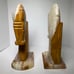 Onyx Marble Horse Head or Chess Piece Book Ends