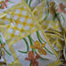 Vintage Utica floral yellow orange green bath towels bed sheet diy fabric scrap