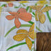 Vintage Utica floral yellow orange green bath towels bed sheet diy fabric scrap