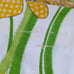 Vintage Utica floral yellow orange green bath towels bed sheet diy fabric scrap