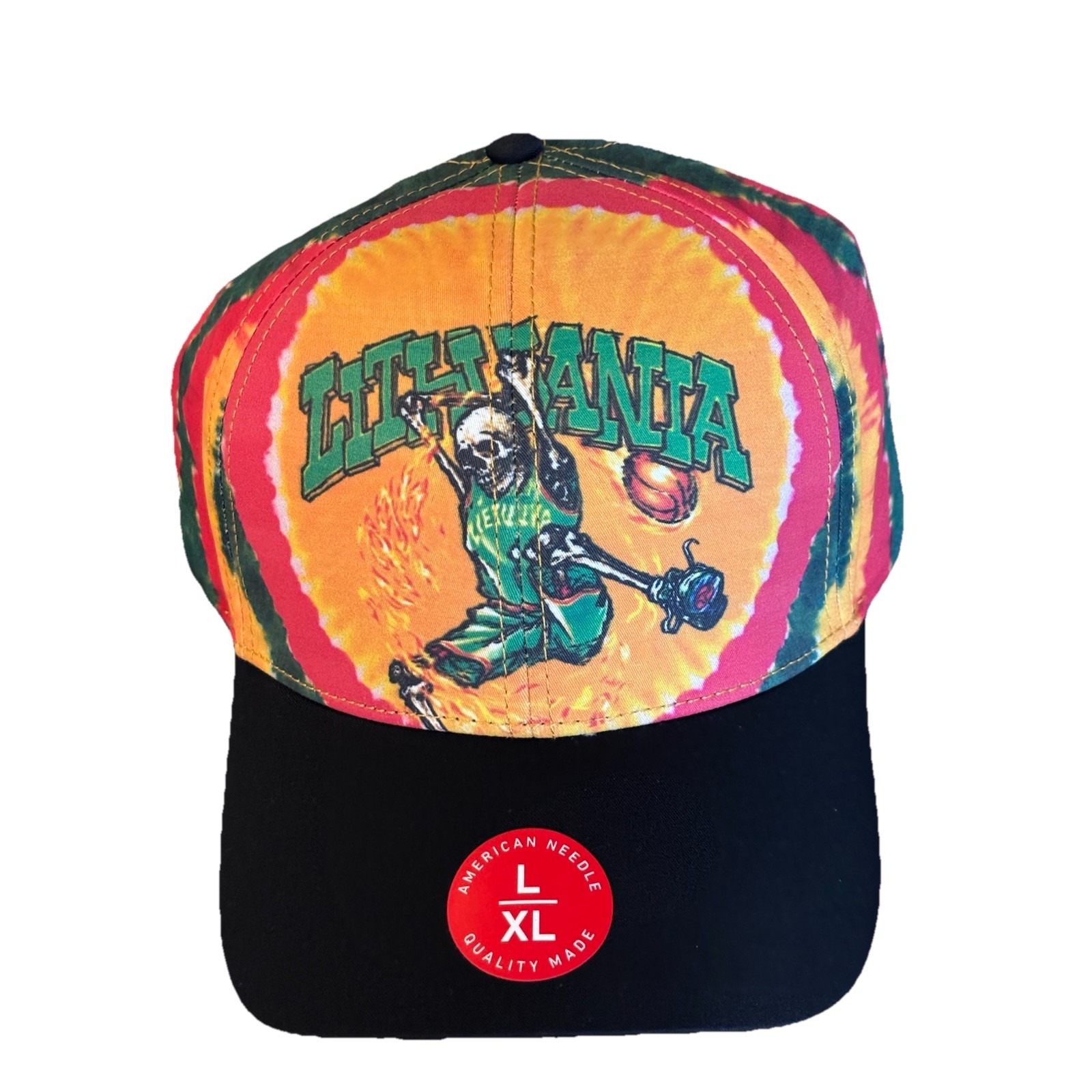 Liquid Blue Grateful Dead Lithuania Team Olympics NBA Basketball Hat Cap L/XL