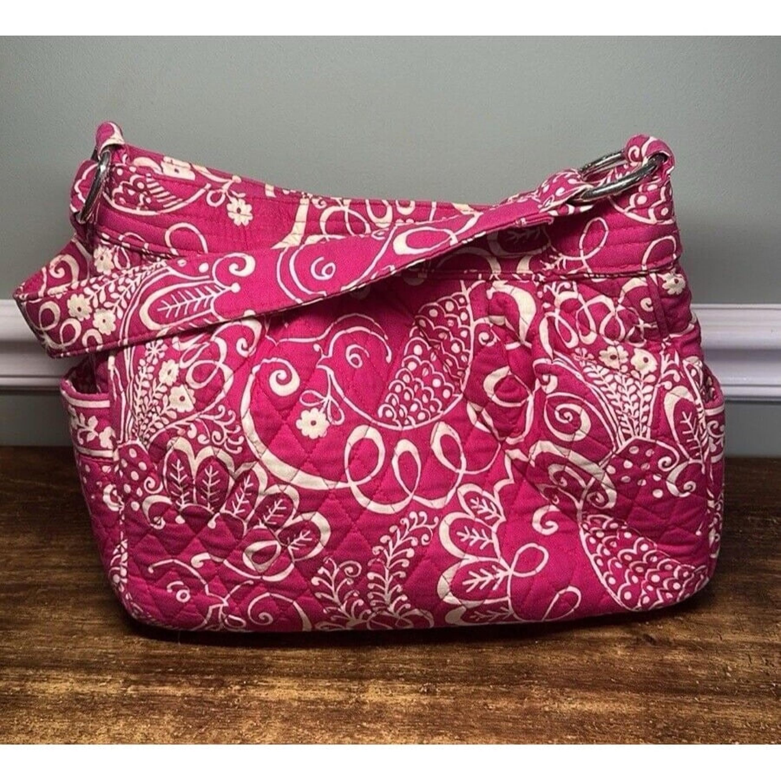 Vera Bradley Twirly Birds Pink Purse/Tote - Used Condition