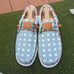 Hey Dude Wally Americana Denim Star Slip-On Shoes NWT Men's Size 11