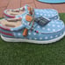 Hey Dude Wally Americana Denim Star Slip-On Shoes NWT Men's Size 11