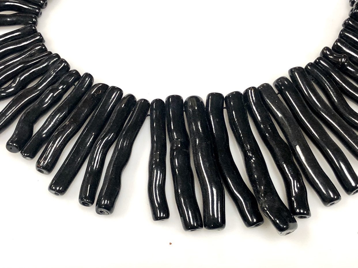 1 strands Real Black Coral Branch Beads