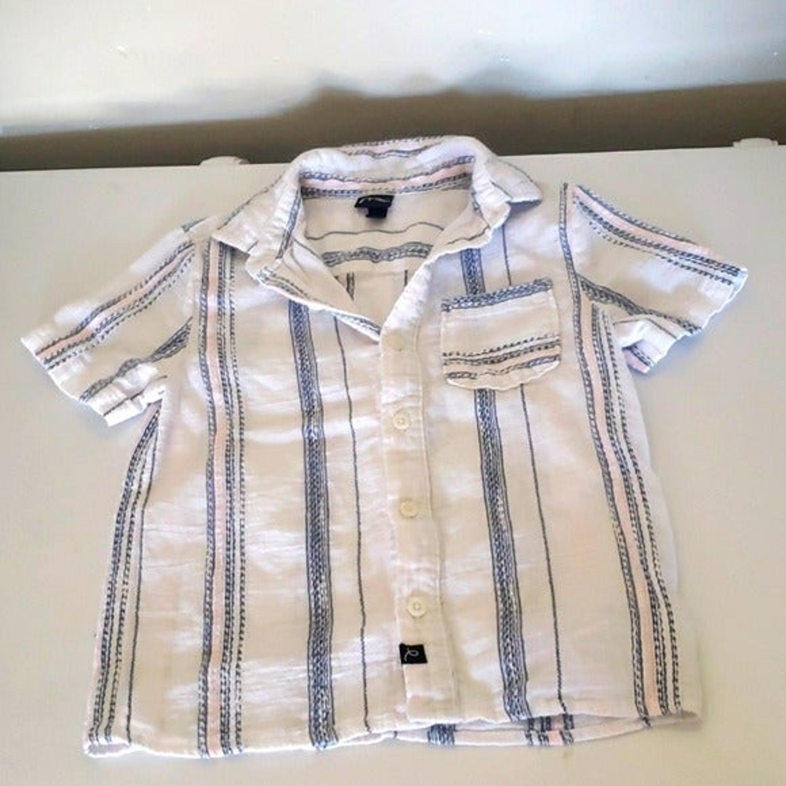 Art Class blue and pink striped dress shirt XS 4/5