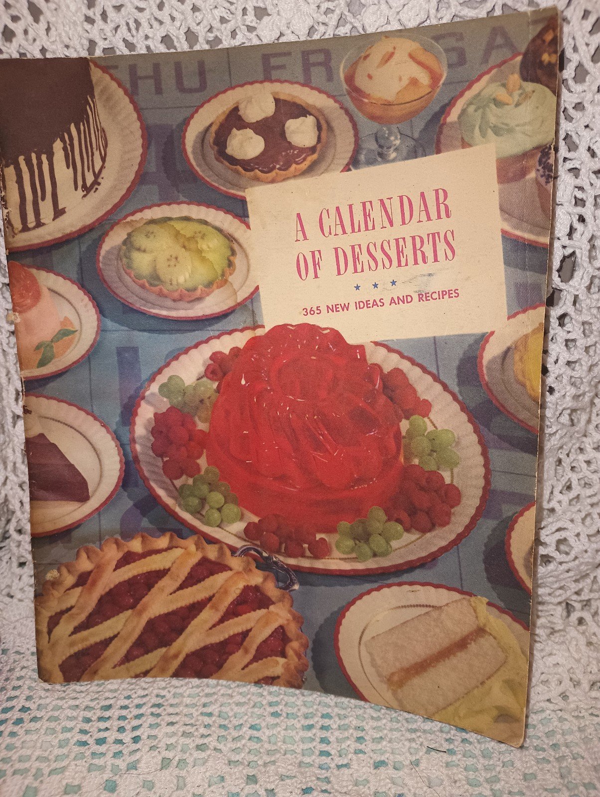 Vintage 1940 Calendar Of Desserts Paperback Book