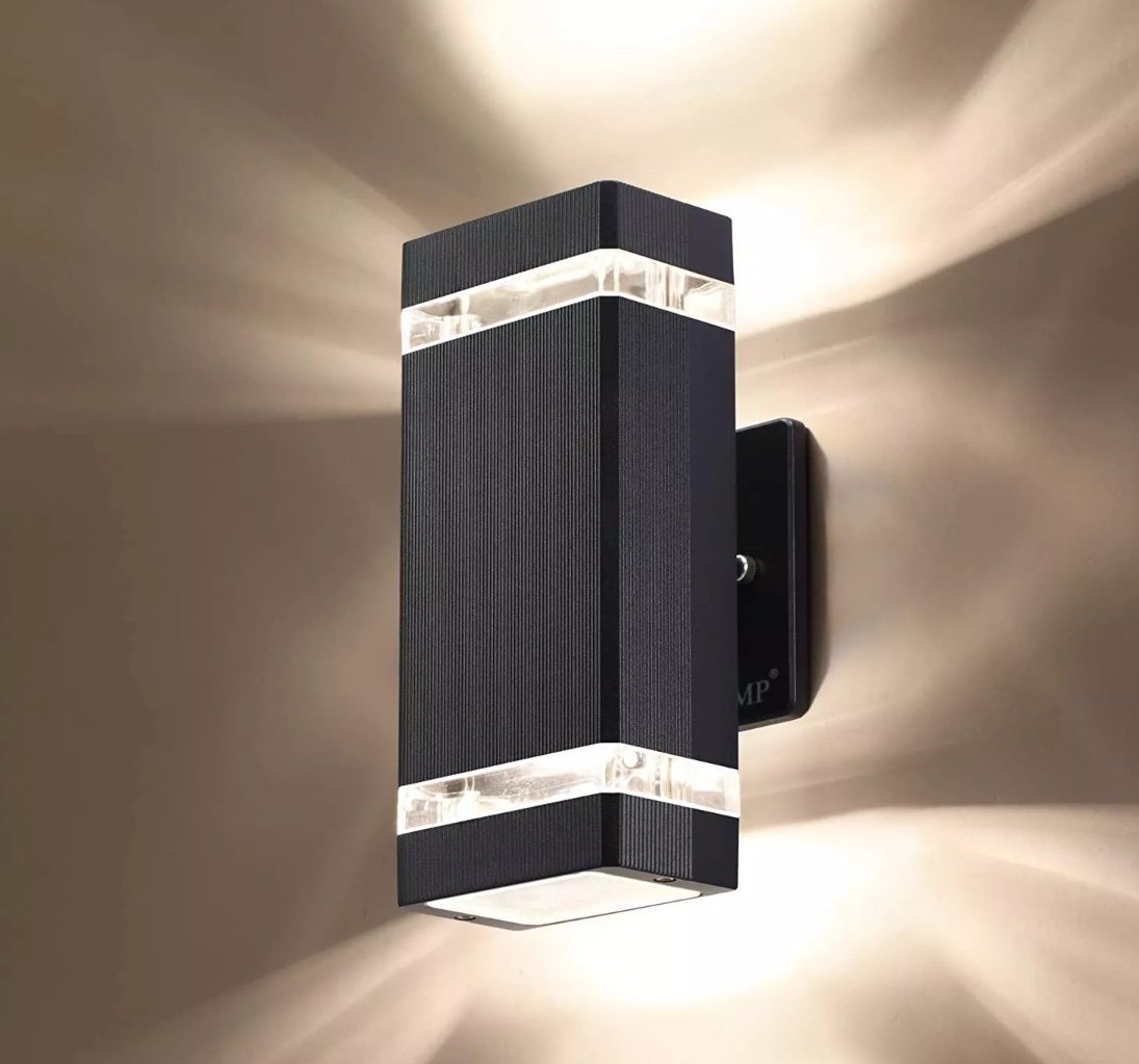 LMP 4 Pack LED Square Up and Down Lights Outdoor Wall Light，Body in Aluminum Wat