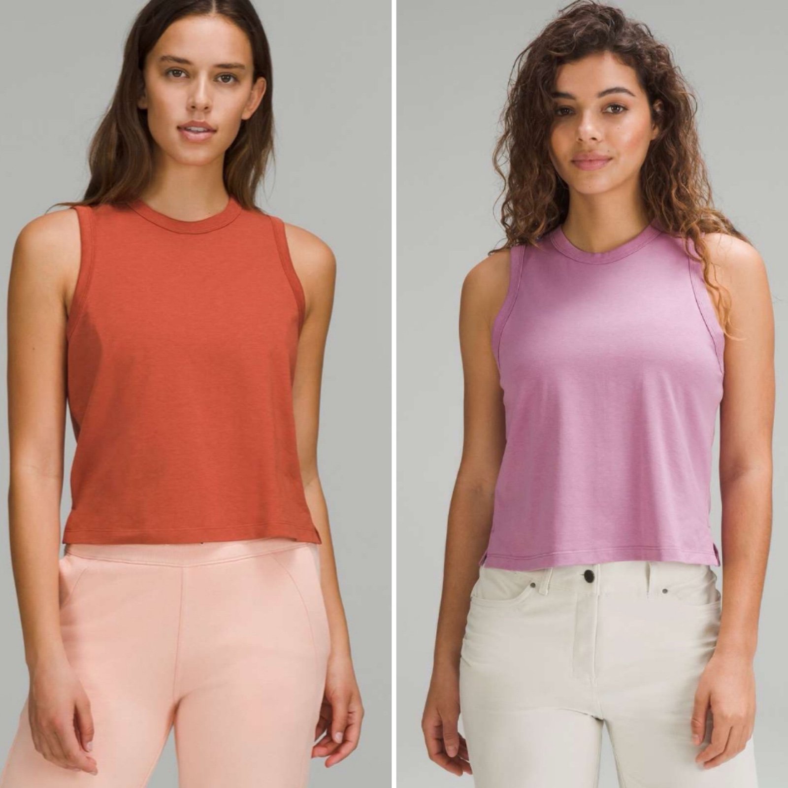 【lululemon】チームカナダ Classic-Fit コットン タンクトップ Lululemon Classic-Fit Cotton-Blend Tank Top - Strawberry