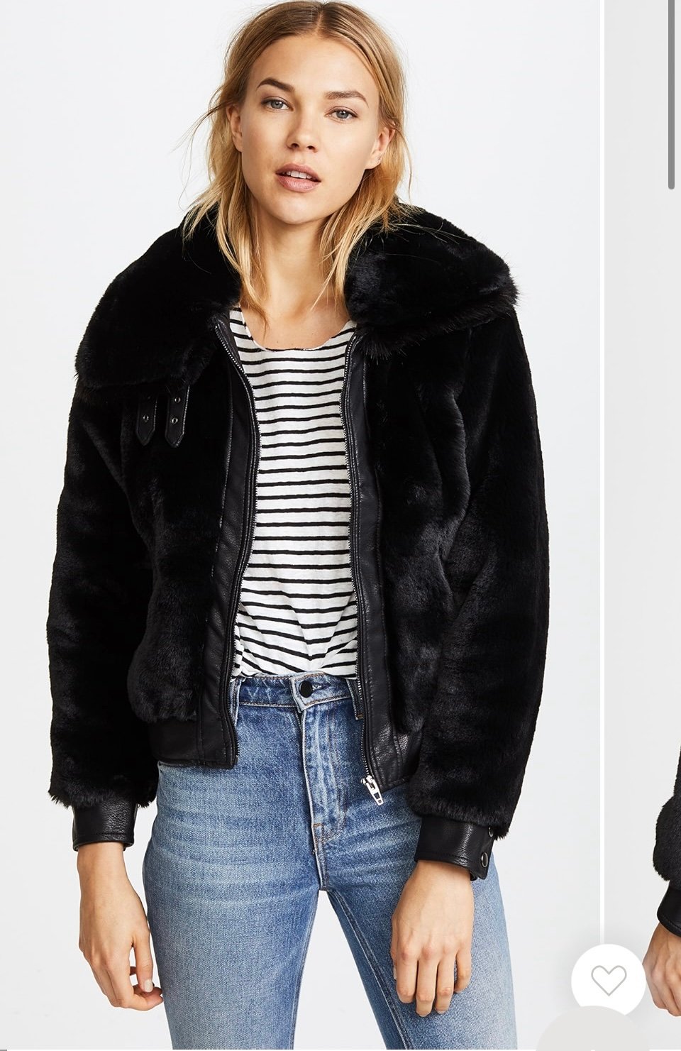 Black Noise Faux Fur Jacket
