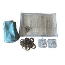 Bamboo Placemat Coaster Napkin and Napkin Ring 12 Piece Set