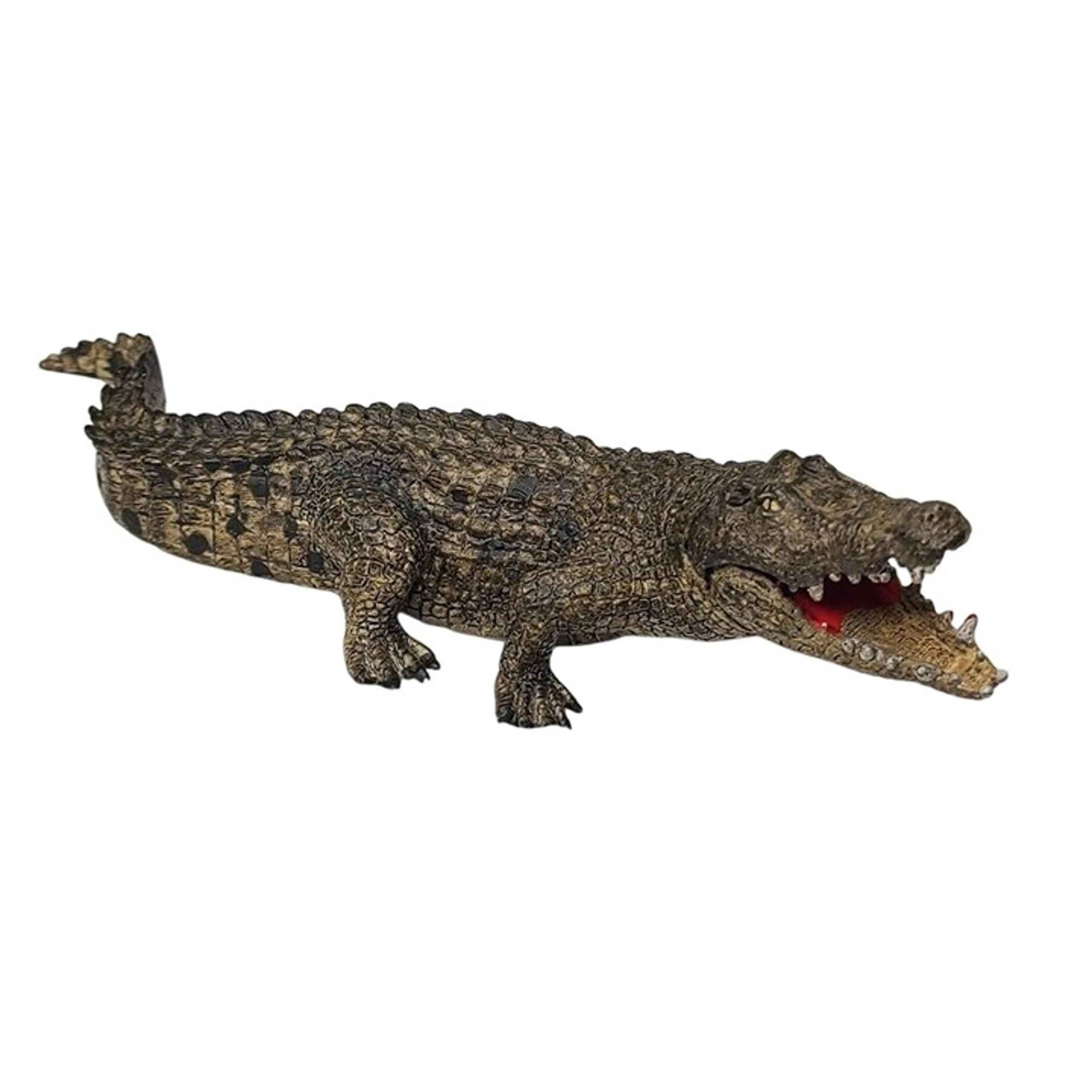 2014 Schleich Alligator Crocodile Collectible Toy Figure Movable Jaw 7" Retired