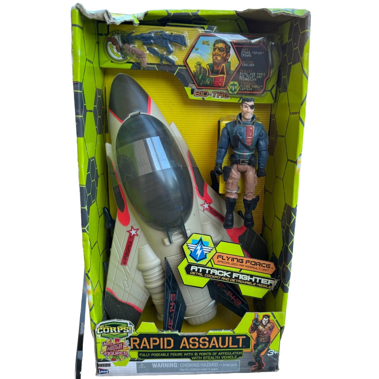 Lanard The Corps! Rapid Assault Flying Force Attack Fighter “Bio-Tag” New