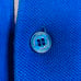 Burberry Polo Shirt Men’s Size Small Two Button Shirt Check Royal Blue Authentic