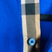 Burberry Polo Shirt Men’s Size Small Two Button Shirt Check Royal Blue Authentic