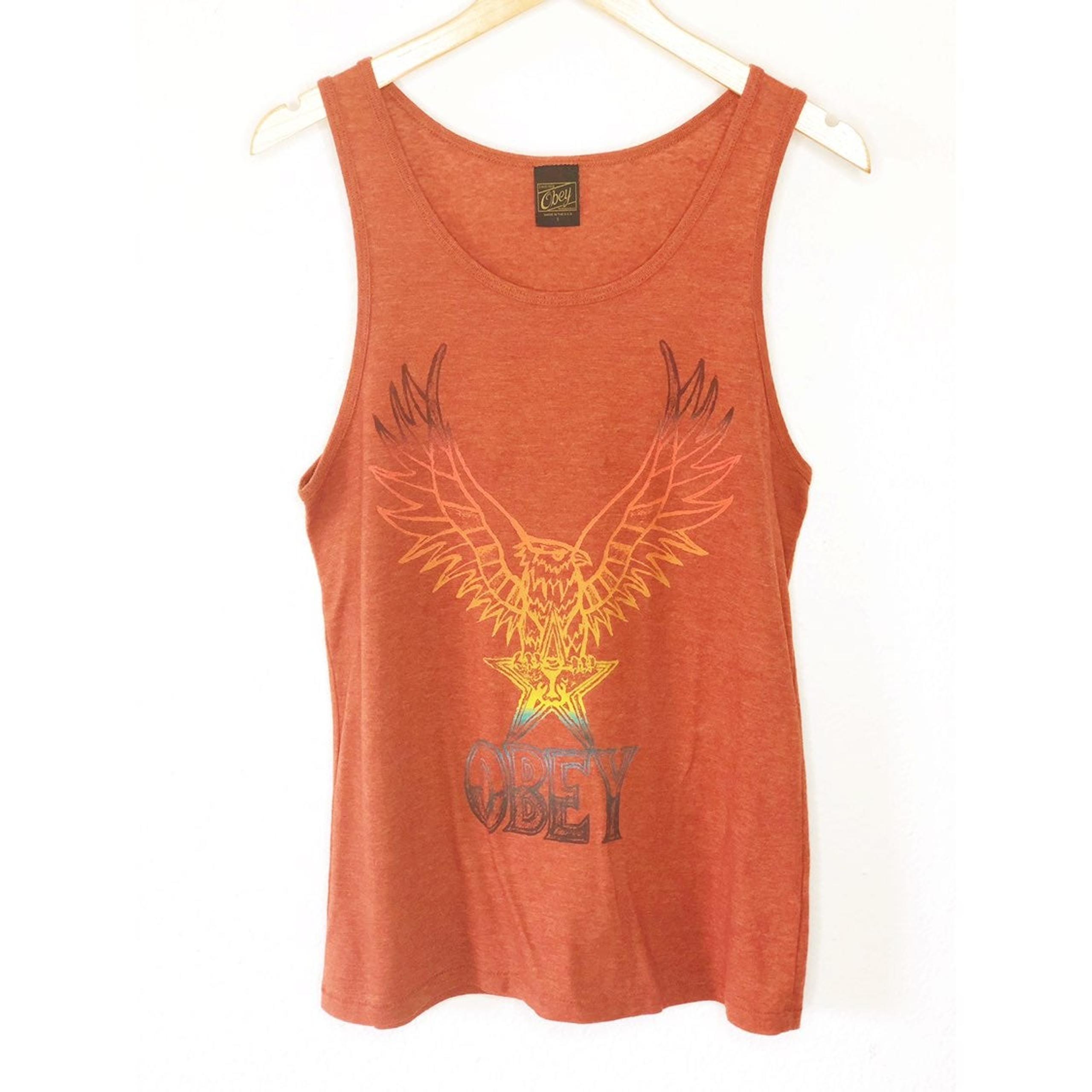 Obey Rust Eagle Design Tank Top