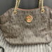 MICHAEL KORS BROWN SIGNATURE COATED CANVAS JET SET TRAVEL CHAIN TOTE