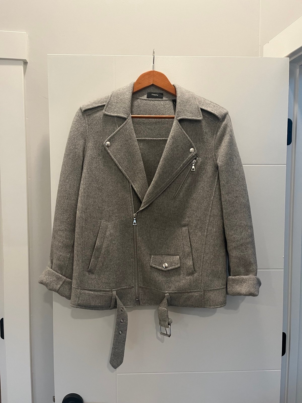 Theory wool motorcycle jacket