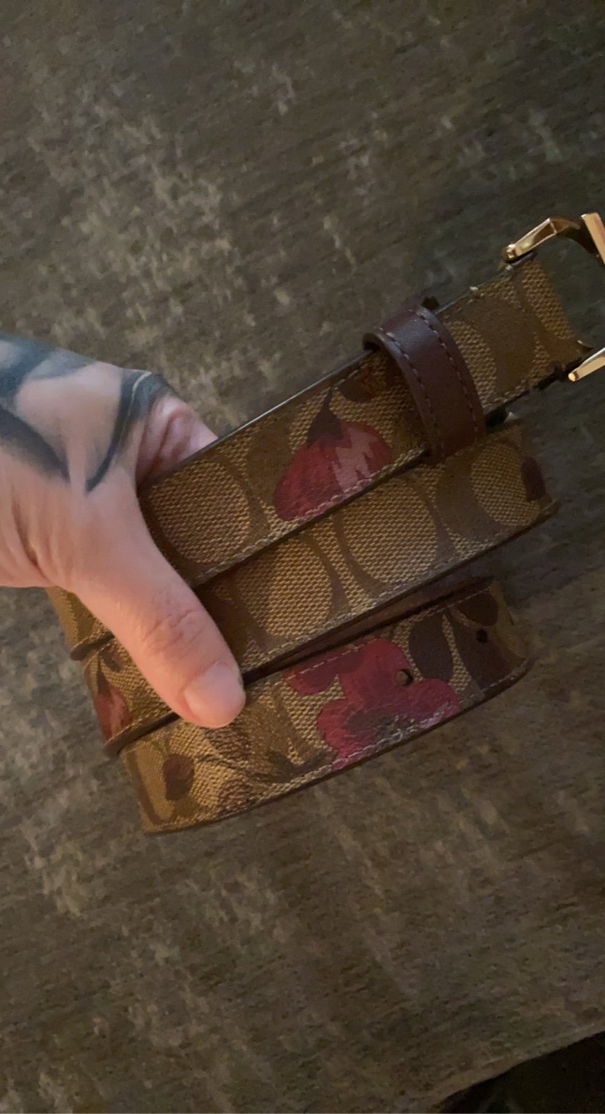 Floral coach belt