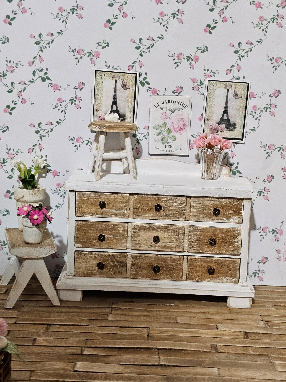 1:12 ~ Dollhouse Miniature Farmhouse Dresser Furniture