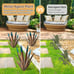 Rustic Sculpture, 2Pack DIY Rustic Hand Painted Metal Agave, Metal