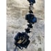 HANDMADE Black Onyx Cross Lanyard - Black & Silver Double Strand Chunky Necklace