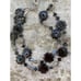 HANDMADE Black Onyx Cross Lanyard - Black & Silver Double Strand Chunky Necklace