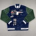 Nike Jacket Men XXL 2XL Blue Letterman Varsity Bomber Corduroy Colorblock FQ6159
