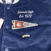 Nike Jacket Men XXL 2XL Blue Letterman Varsity Bomber Corduroy Colorblock FQ6159