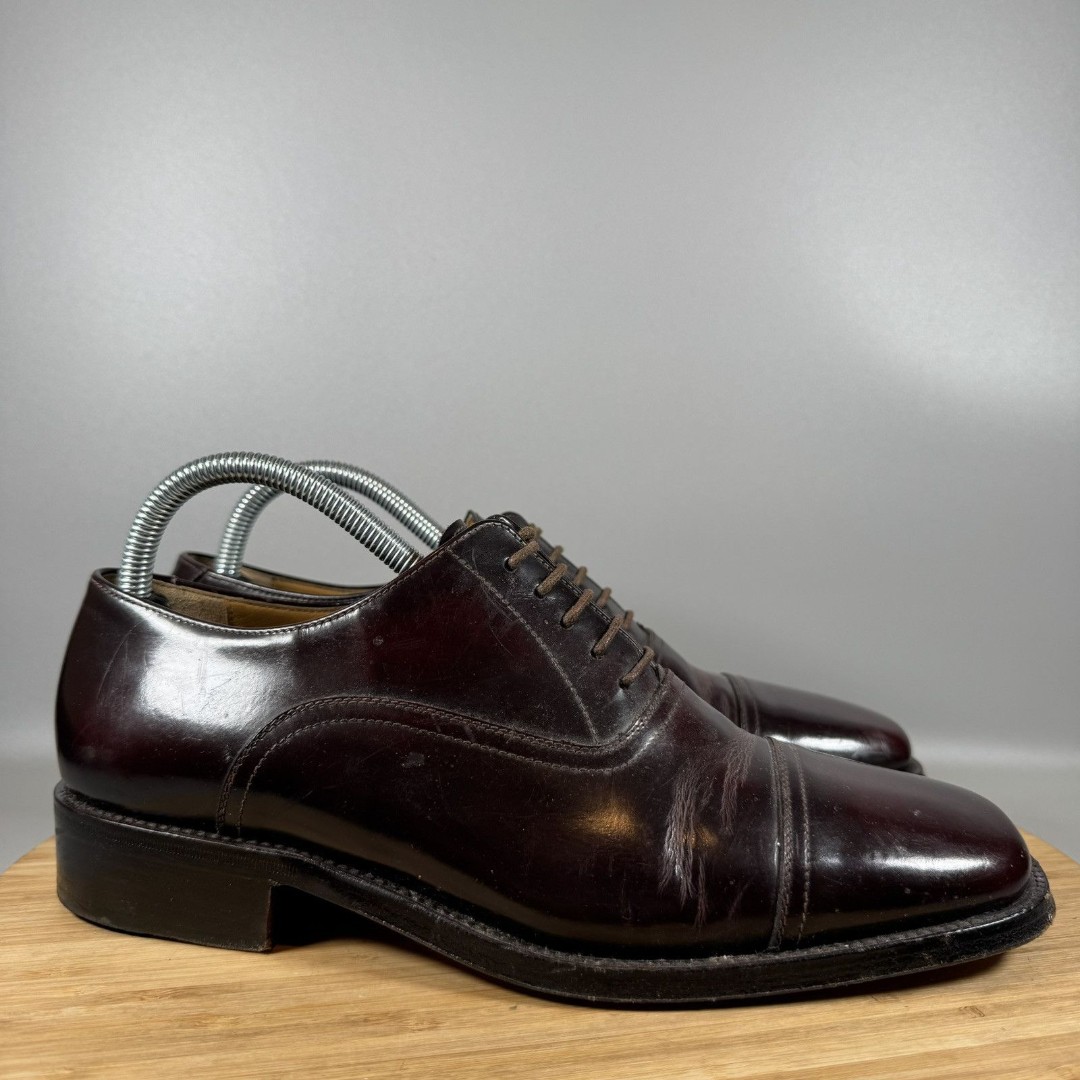TO BOOT NEW YORK Shoes Mens Size 8 Brown Leather Square Toe Derby Oxford