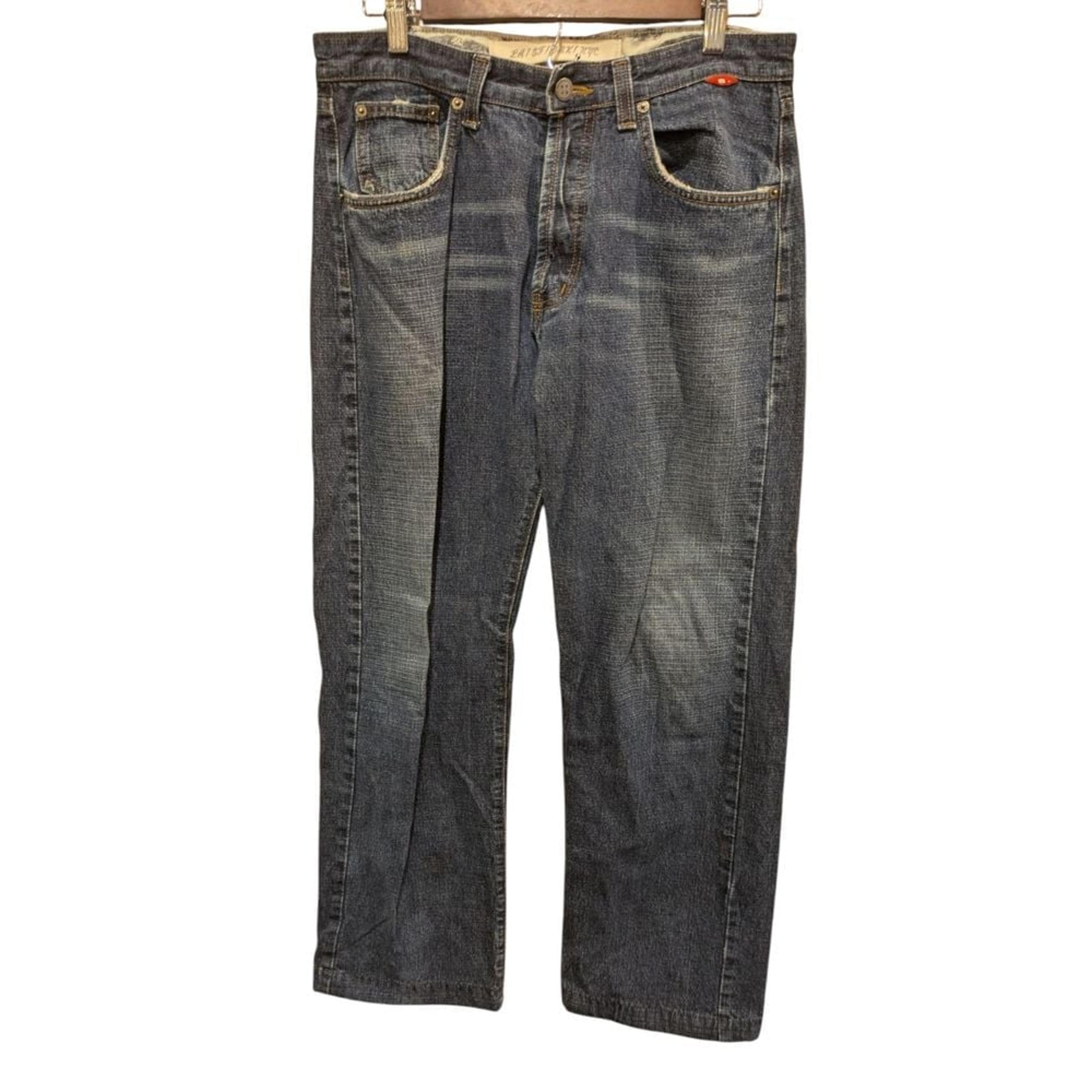 Four Star Denim  Wide Leg Skater Mens Jeans 34 Street Wear Skateboard Button Fly