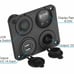4 Gang Toggle Rocker Switch Panel Dual USB Car Boat Marine RV Truck Green LED
