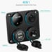 4 Gang Toggle Rocker Switch Panel Dual USB Car Boat Marine RV Truck Green LED