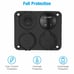 4 Gang Toggle Rocker Switch Panel Dual USB Car Boat Marine RV Truck Green LED
