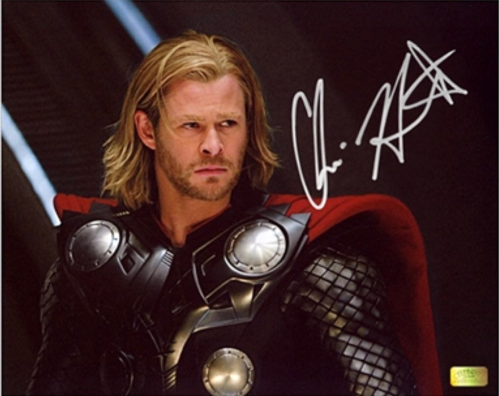 Chris Hemsworth Thor Signed Autographed 8x10 Photo Celebrity Pictured Coa