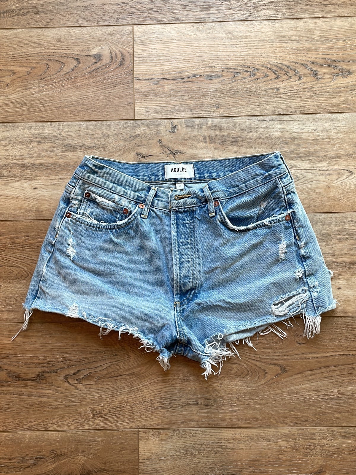 Agolde parker vintage cut off shorts