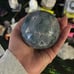 Druzy moss agate sphere