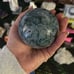 Druzy moss agate sphere