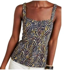 Anthropologie Jamie Zebra print peplum top Medium