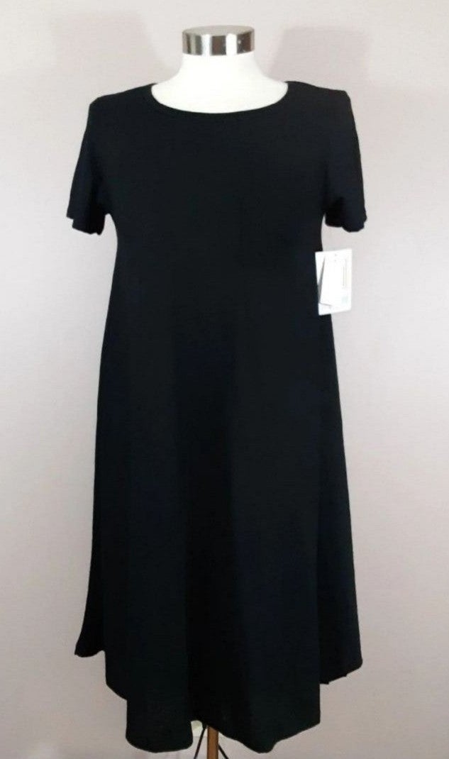 NWT Lularoe XS Solid black Carly dress