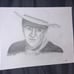 Completely Hand Drawn John Wayne Portrait