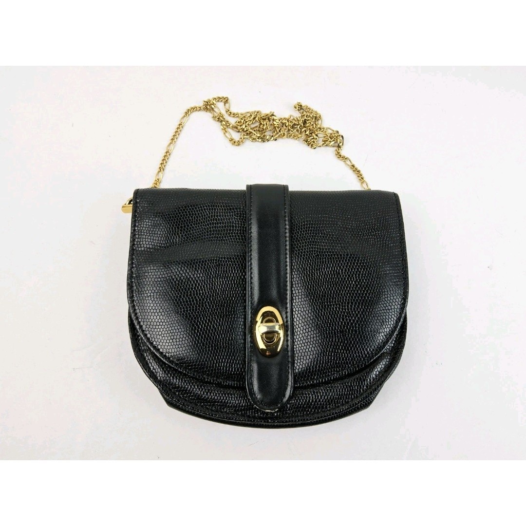 Vintage Leather Chain Strap Small Crossbody Shoulder Handbag Purse