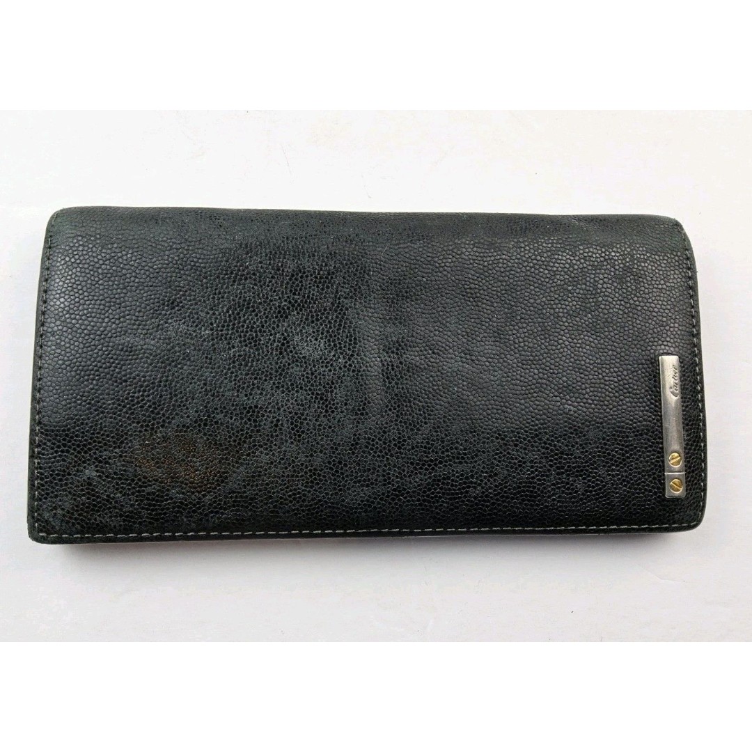 Cartier Paris Leather Full Size Folding Long Wallet
