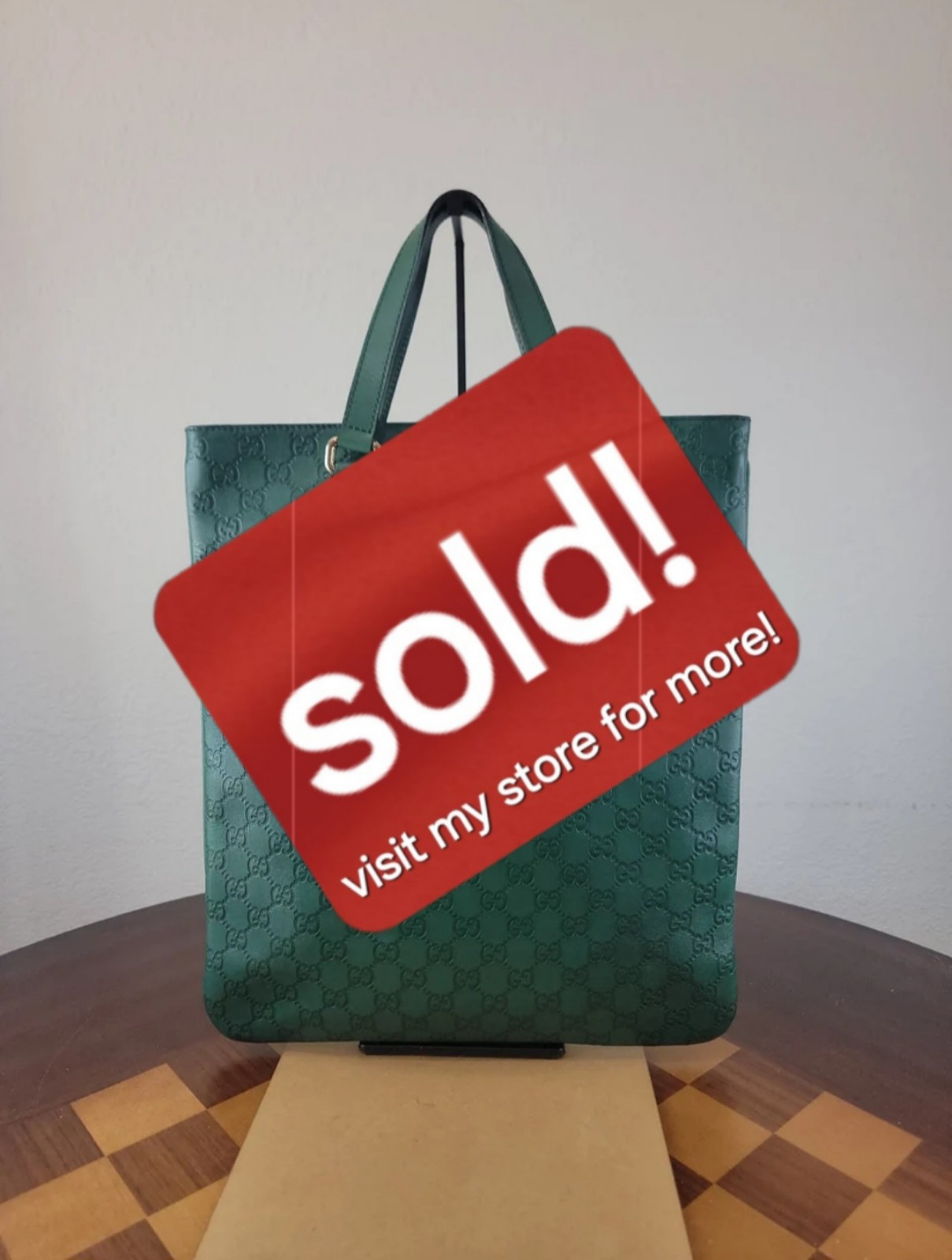GUCCI GG Guccissima Flat Vertical Tote