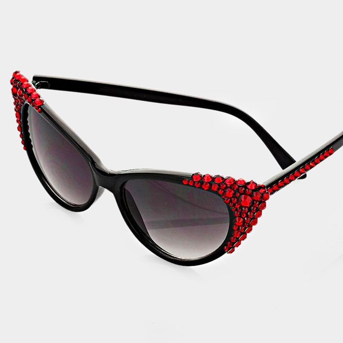 New Austrian Crystal Cat Eye Sunglasses