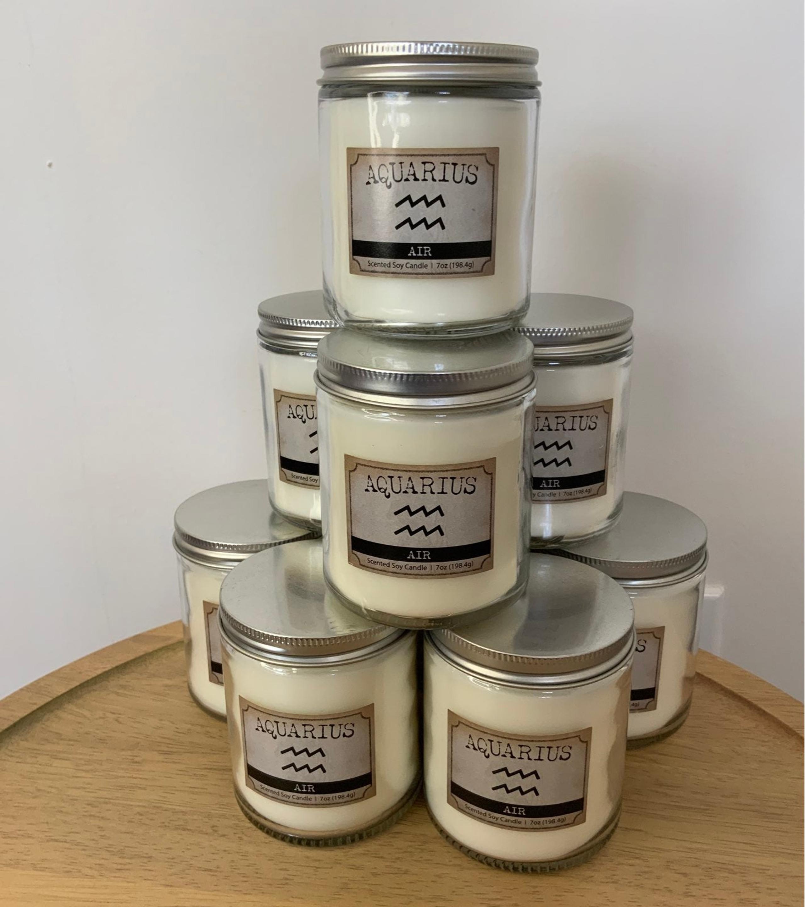 (9)   7oz Aquarius soy candles