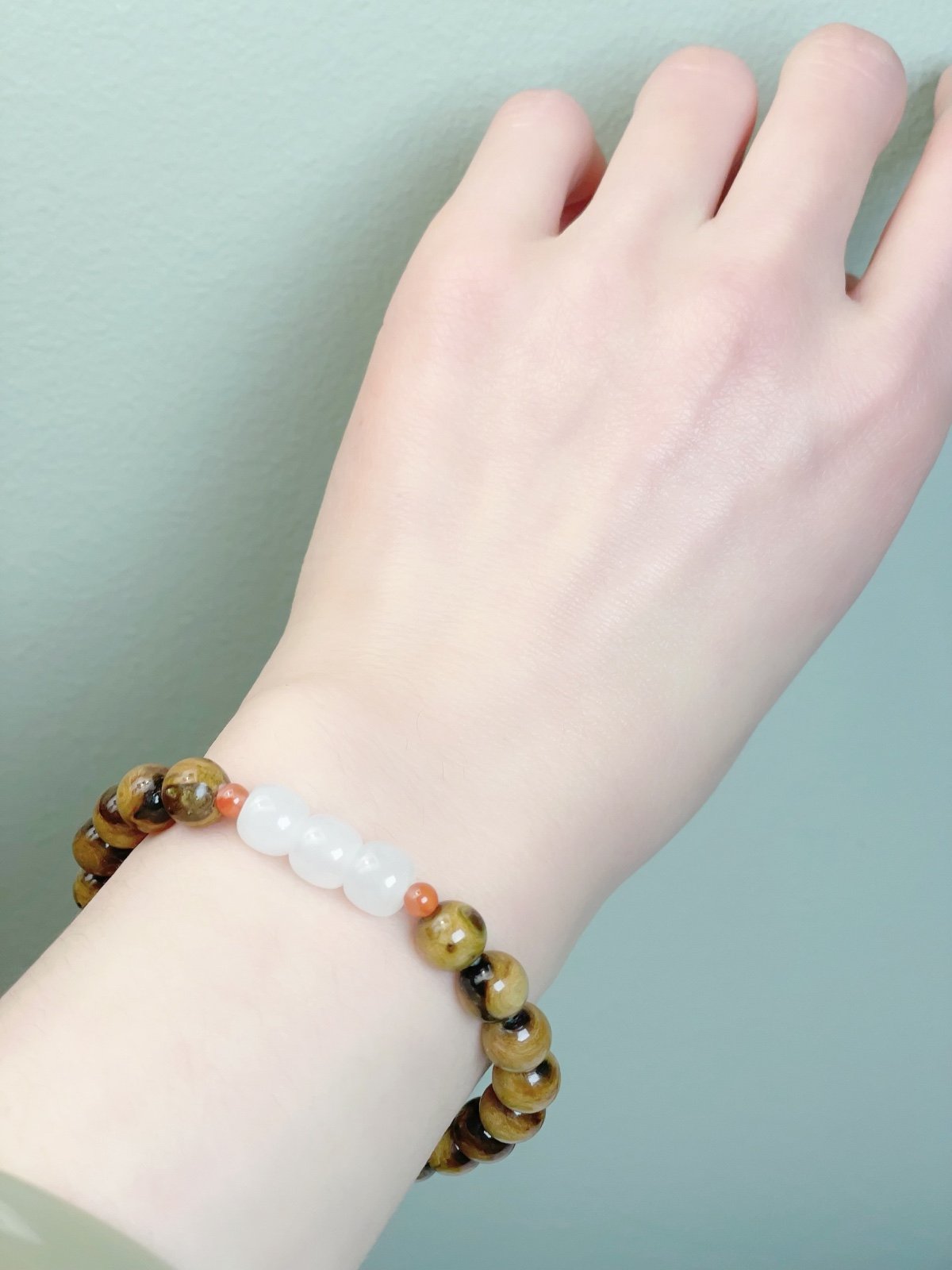 Natural Antipatharia Coral/Black Coral Beads Stretch Bracelet (8 mm)